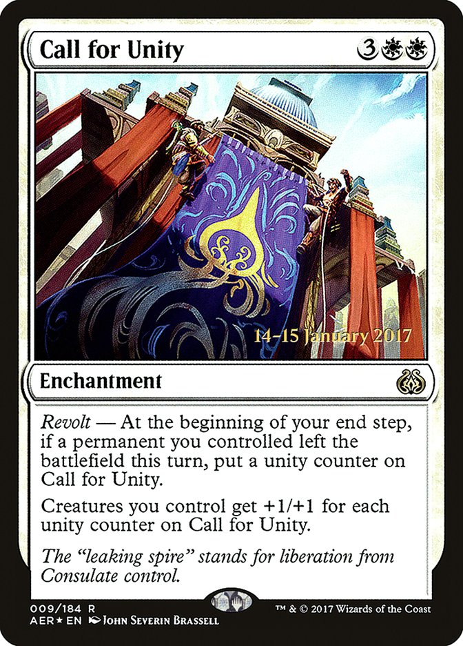 Call for Unity [Aether Revolt Prerelease Promos] | Yard's Games Ltd