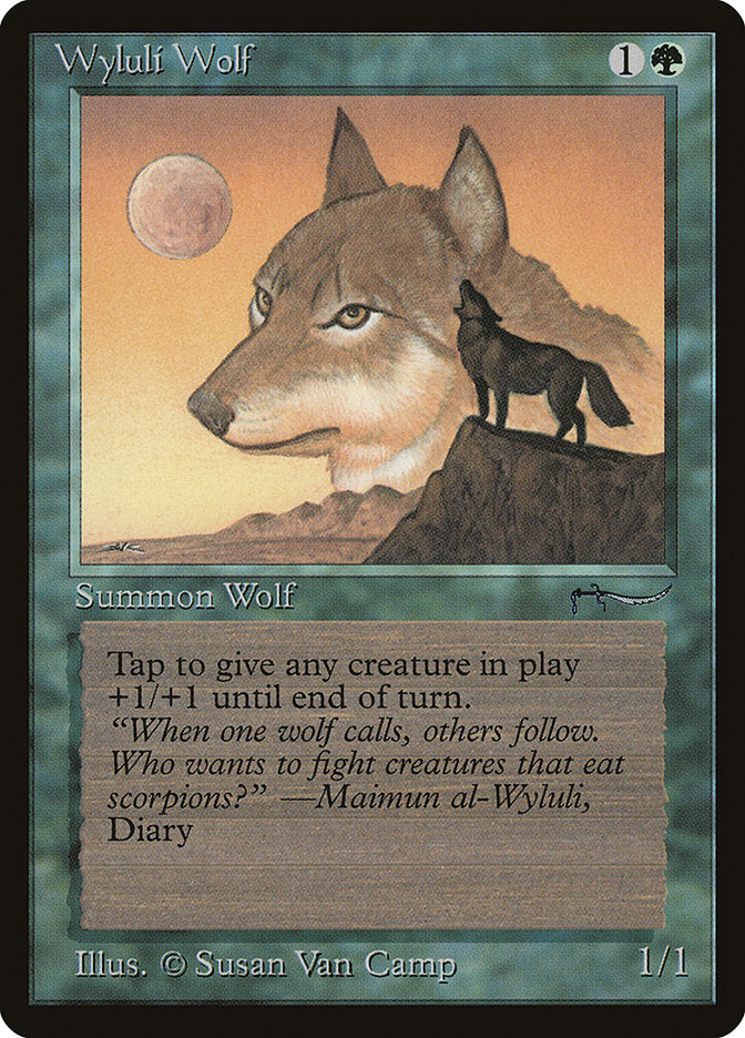 Wyluli Wolf (Light Mana Cost) [Arabian Nights] | Yard's Games Ltd