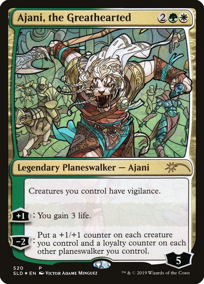 Ajani, the Greathearted (Stained Glass) [Secret Lair Drop Promos] | Yard's Games Ltd