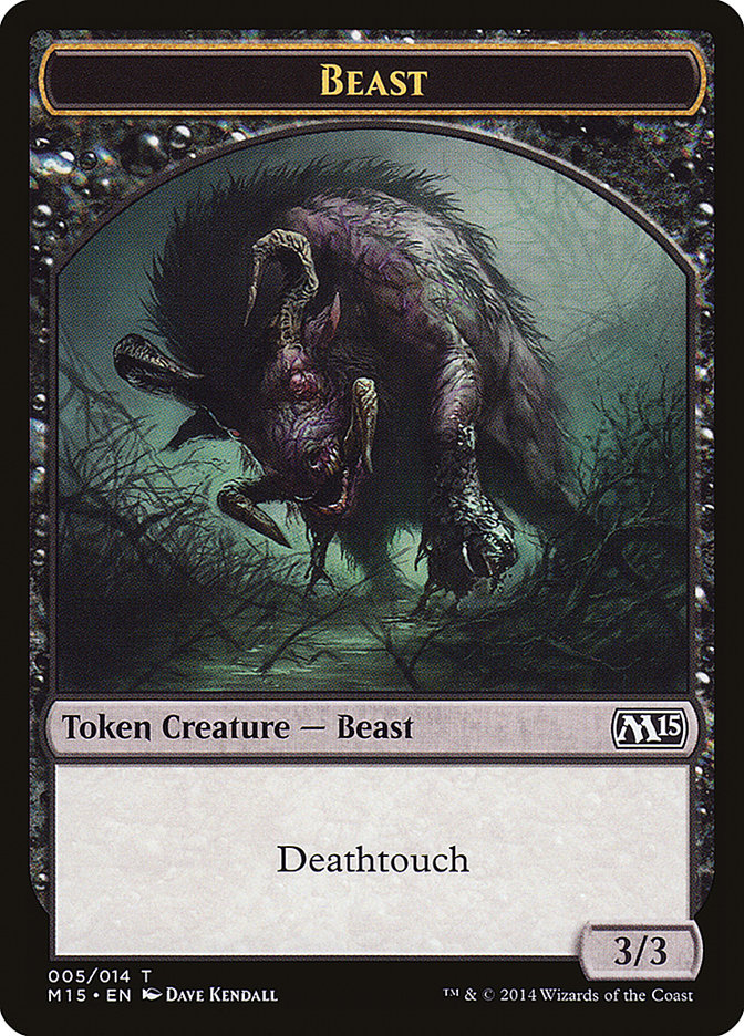 Beast Token (005/014) [Magic 2015 Tokens] | Yard's Games Ltd