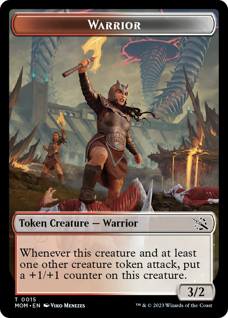 Warrior // Vampire Double-Sided Token [March of the Machine Tokens] | Yard's Games Ltd