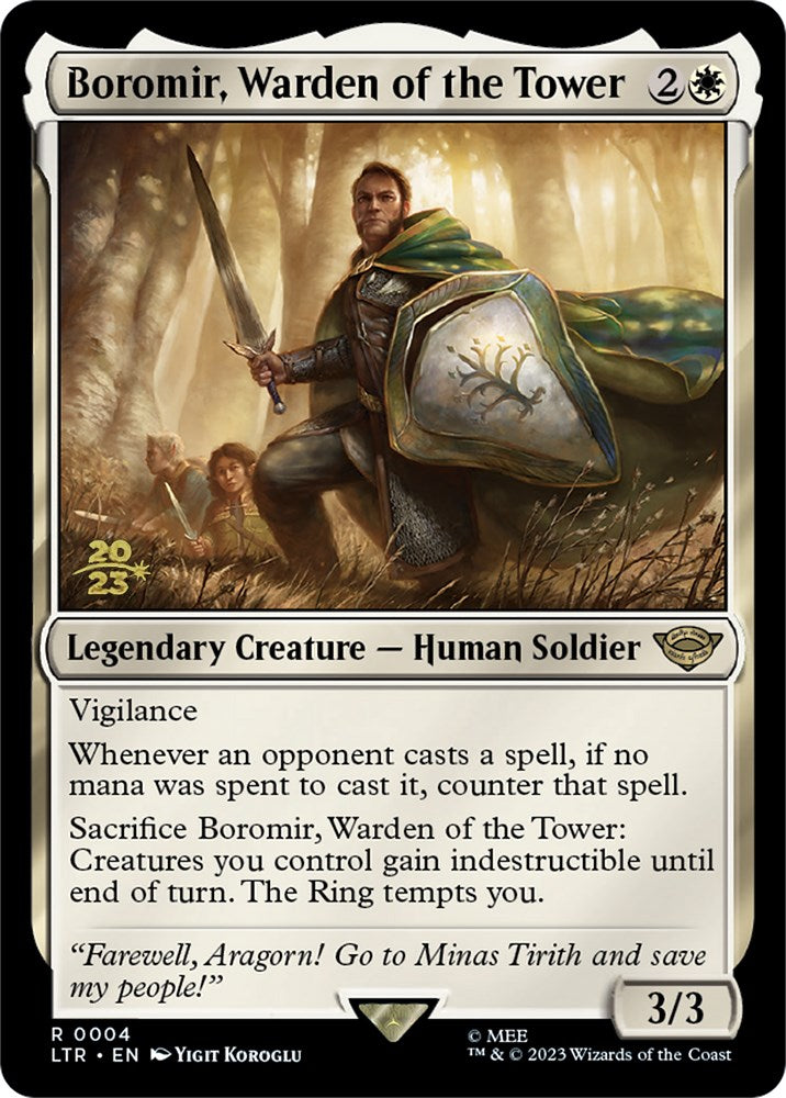 Boromir, Warden of the Tower [The Lord of the Rings: Tales of Middle-Earth Prerelease Promos] | Yard's Games Ltd
