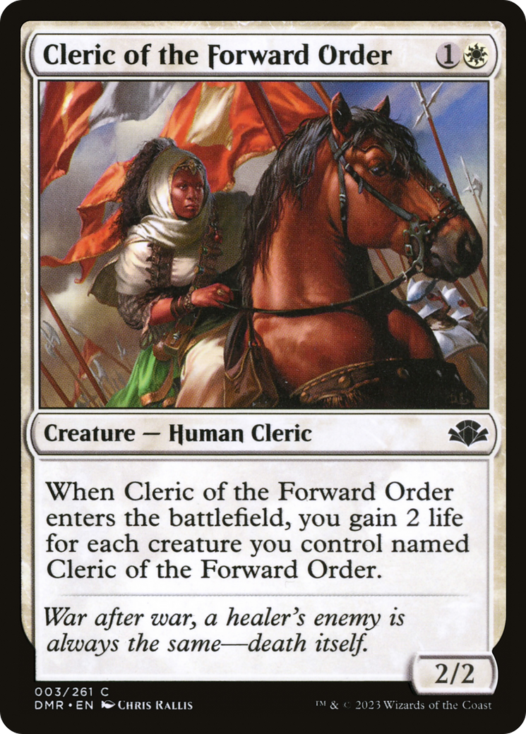 Cleric of the Forward Order [Dominaria Remastered] | Yard's Games Ltd