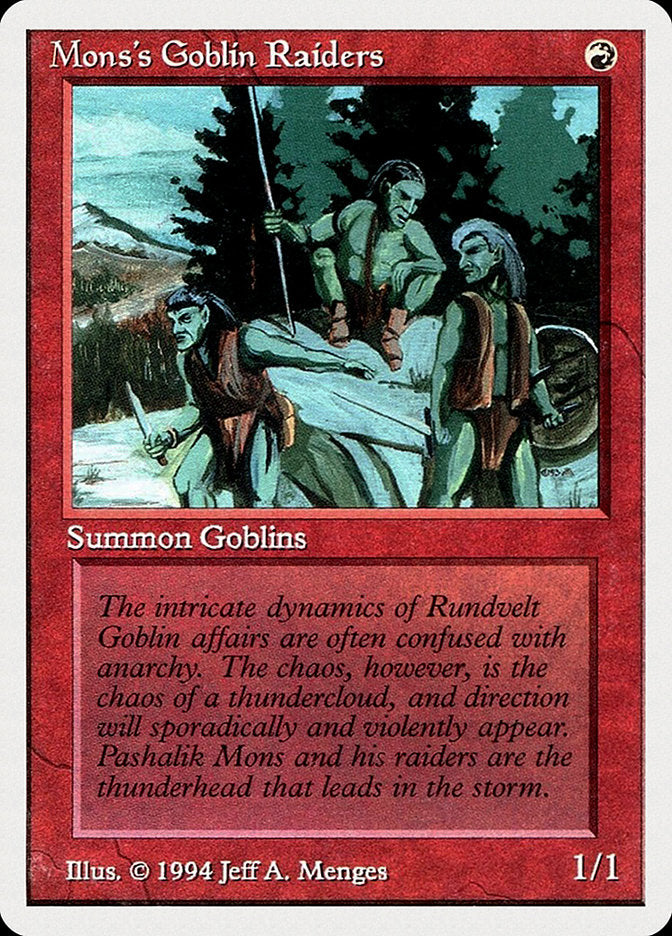 Mons's Goblin Raiders [Summer Magic / Edgar] | Yard's Games Ltd