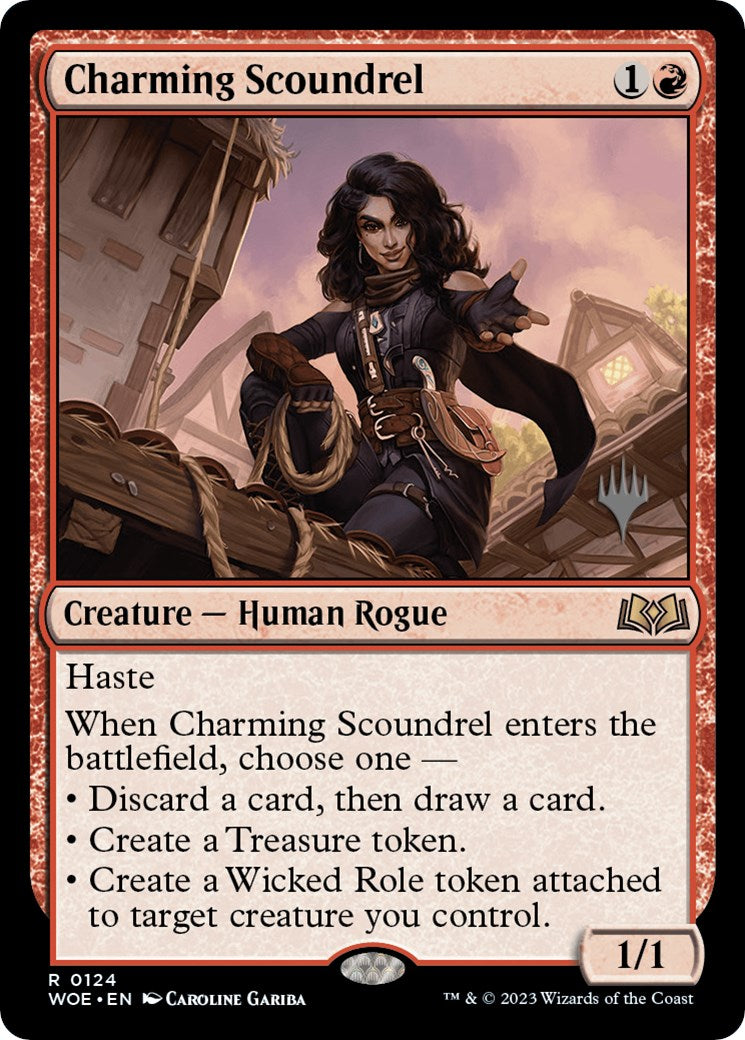 Charming Scoundrel (Promo Pack) [Wilds of Eldraine Promos] | Yard's Games Ltd