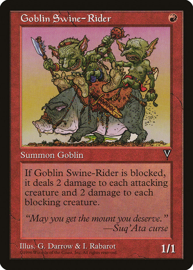 Goblin Swine-Rider [Visions] | Yard's Games Ltd
