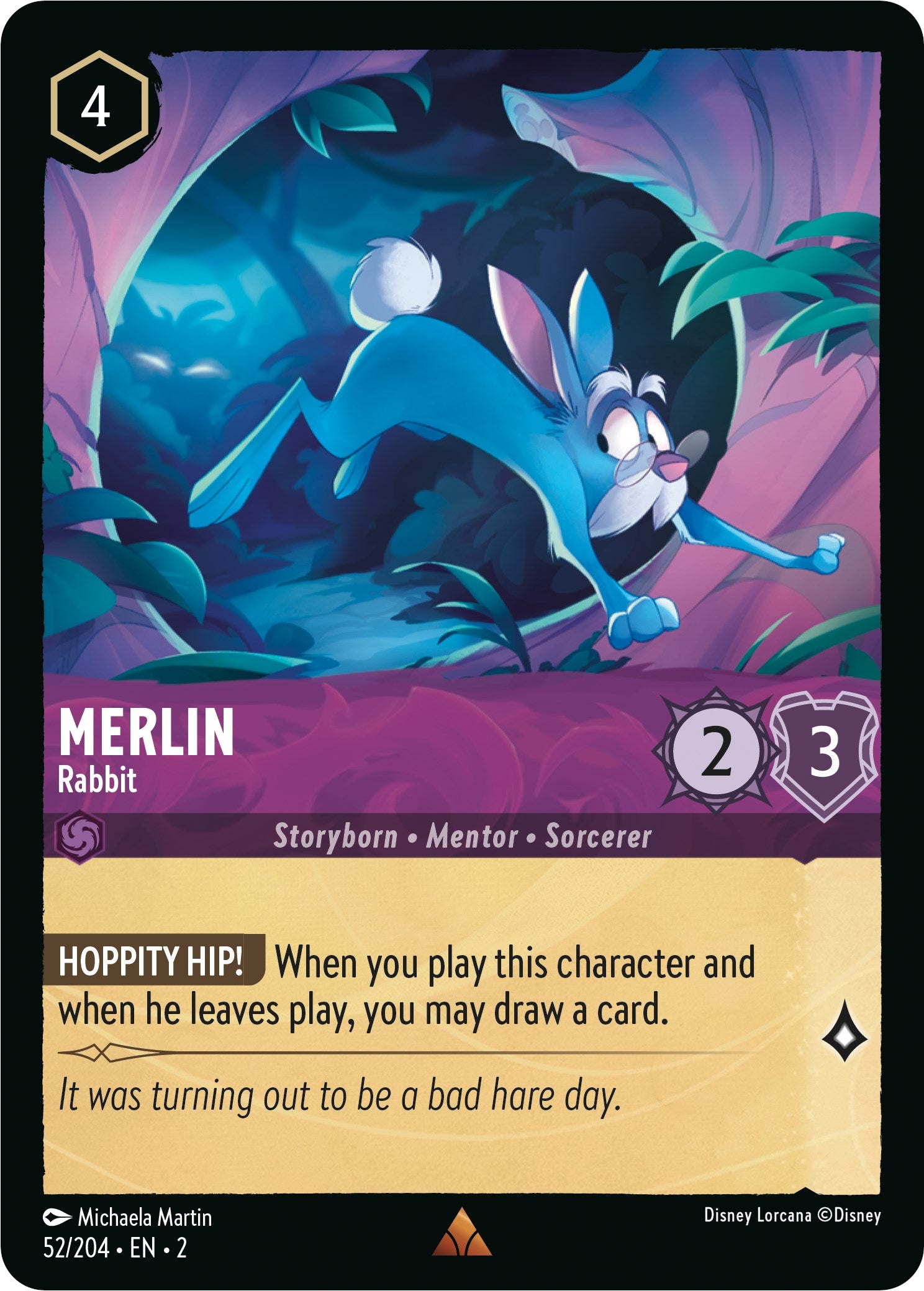 Merlin - Rabbit (52/204) [Rise of the Floodborn] | Yard's Games Ltd
