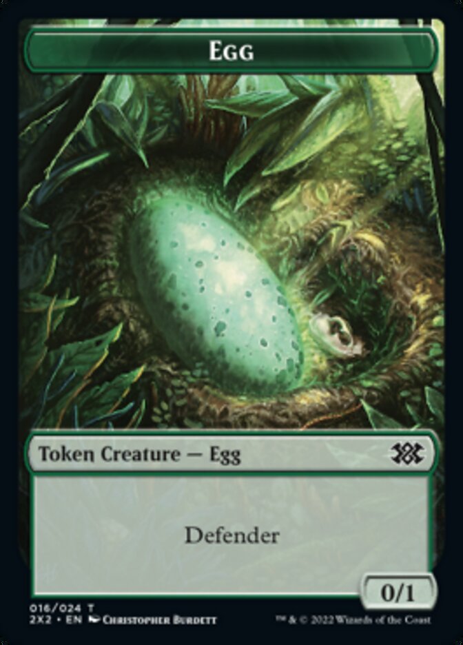Egg // Treasure Double-Sided Token [Double Masters 2022 Tokens] | Yard's Games Ltd