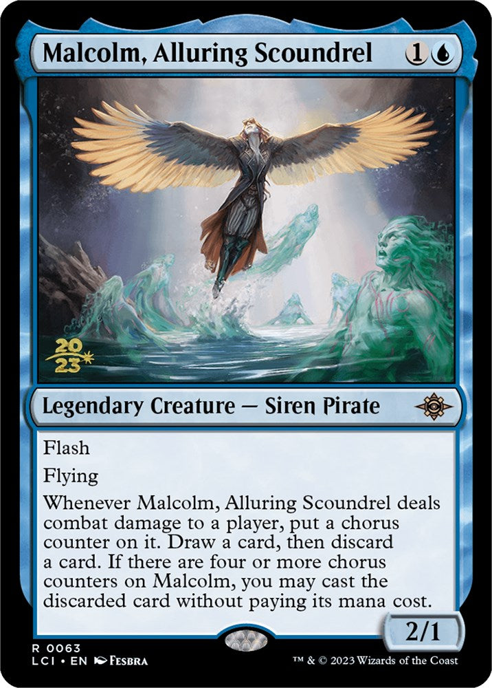 Malcolm, Alluring Scoundrel [The Lost Caverns of Ixalan Prerelease Cards] | Yard's Games Ltd