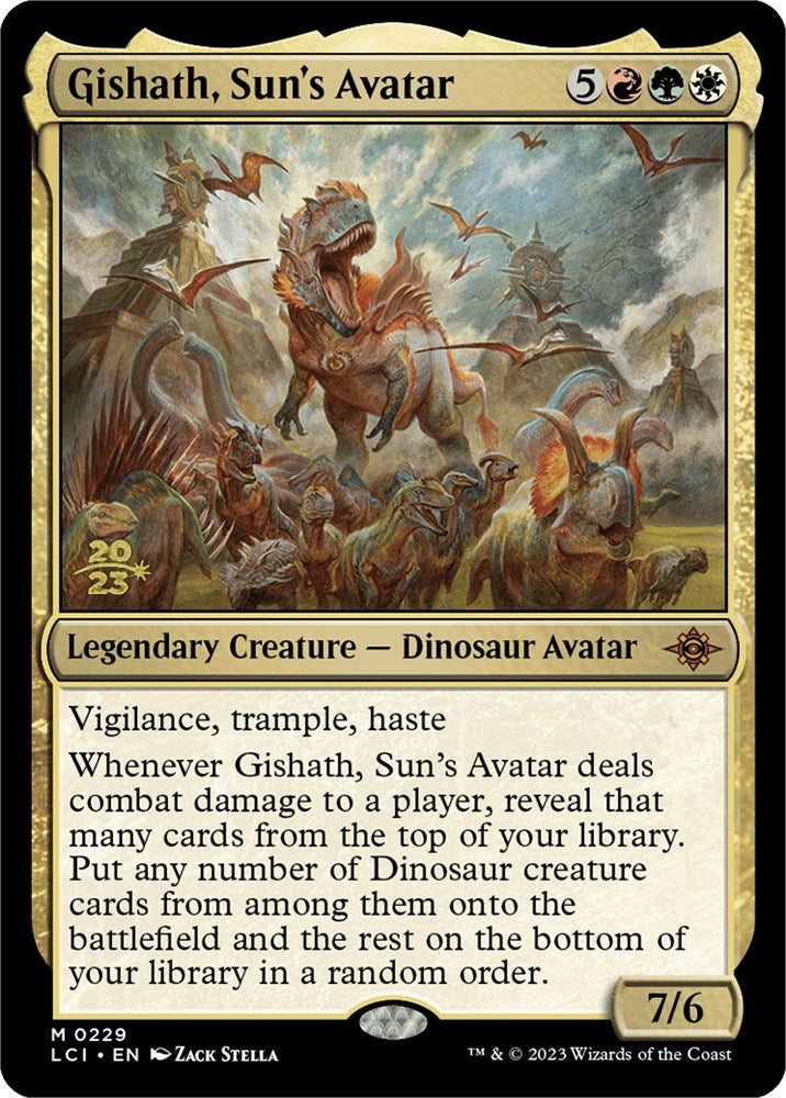 Gishath, Sun's Avatar (LCI) [The Lost Caverns of Ixalan Prerelease Cards] | Yard's Games Ltd