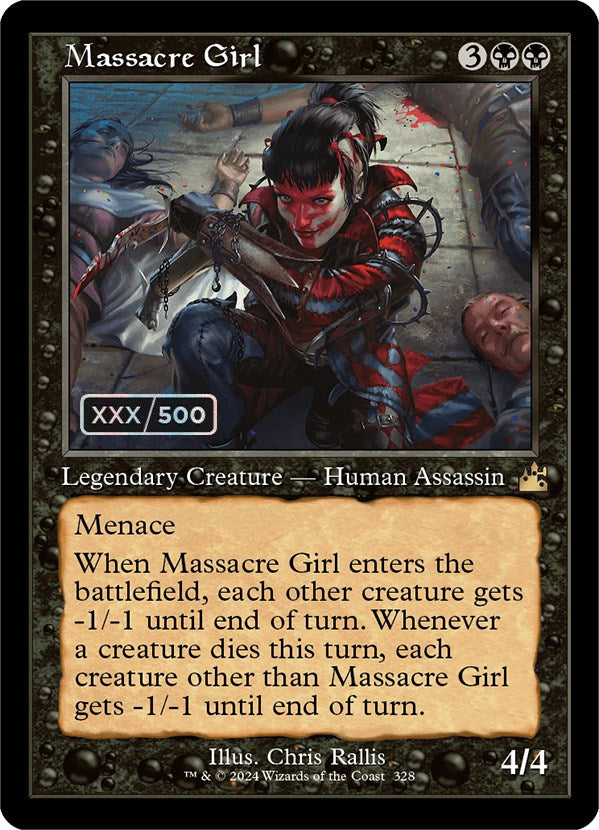 Massacre Girl (Retro) (Serialized) [Ravnica Remastered] | Yard's Games Ltd