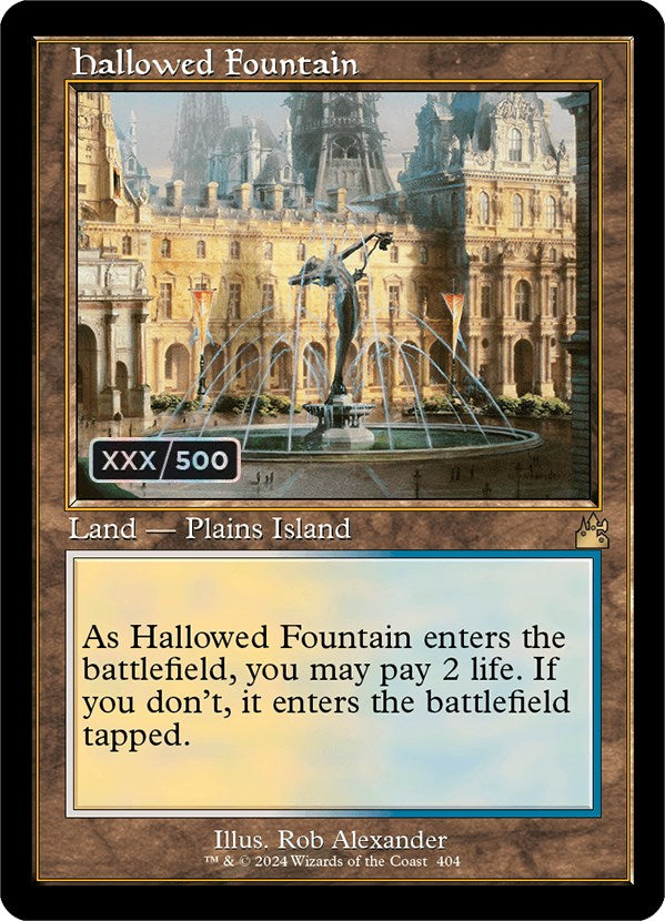 Hallowed Fountain (Retro) (Serialized) [Ravnica Remastered] | Yard's Games Ltd