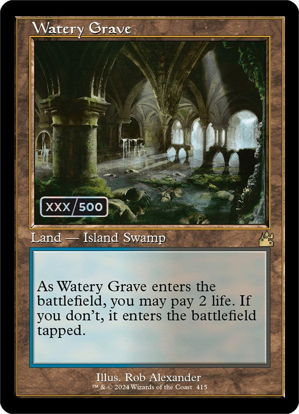 Watery Grave (Retro) (Serialized) [Ravnica Remastered] | Yard's Games Ltd
