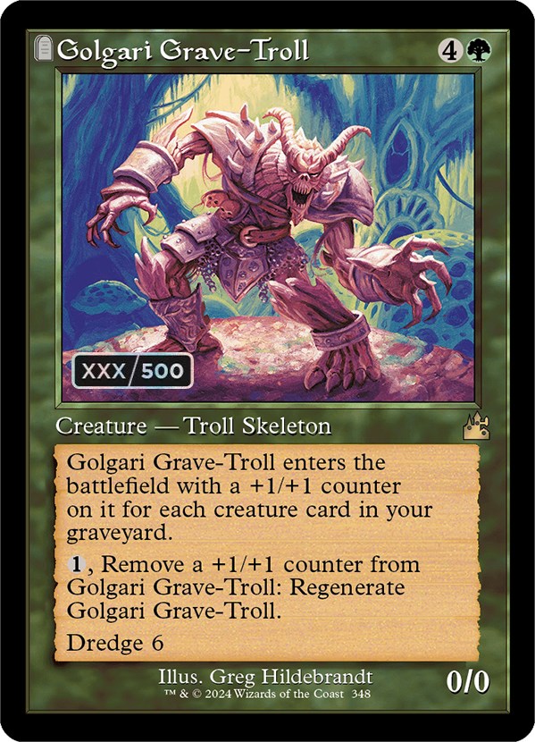 Golgari Grave-Troll (Retro) (Serialized) [Ravnica Remastered] | Yard's Games Ltd