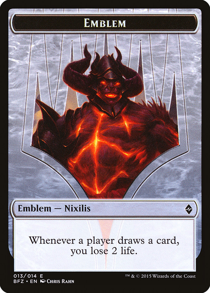 Ob Nixilis Reignited Emblem [Battle for Zendikar Tokens] | Yard's Games Ltd