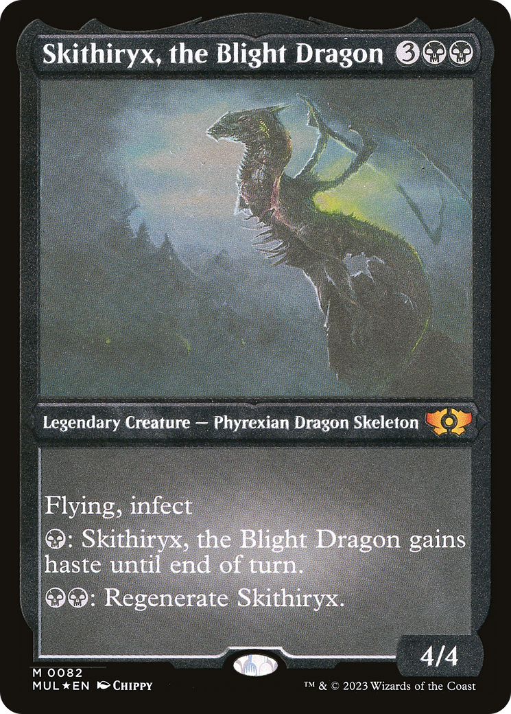 Skithiryx, the Blight Dragon (Foil Etched) [Multiverse Legends] | Yard's Games Ltd