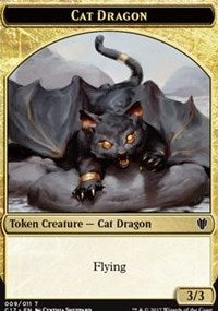 Cat Dragon // Dragon (006) Double-Sided Token [Commander 2017 Tokens] | Yard's Games Ltd