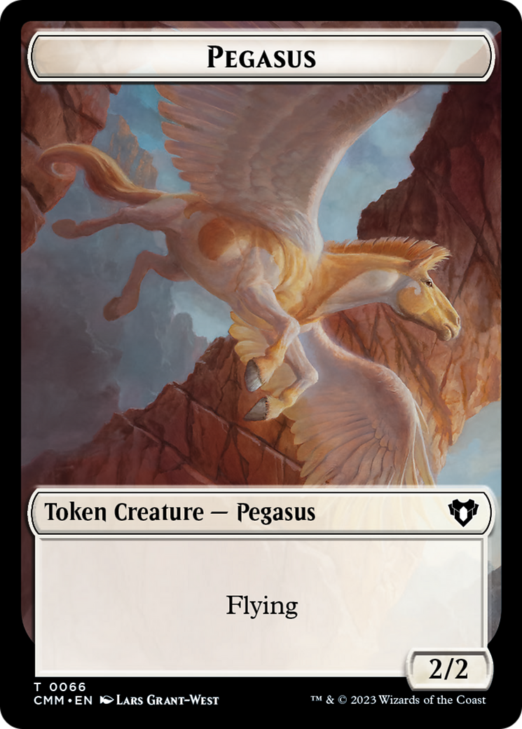 Copy (54) // Pegasus Double-Sided Token [Commander Masters Tokens] | Yard's Games Ltd