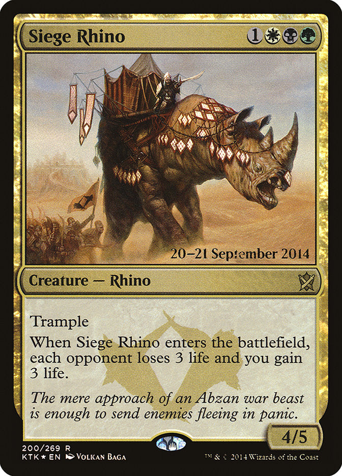 Siege Rhino [Khans of Tarkir Prerelease Promos] | Yard's Games Ltd