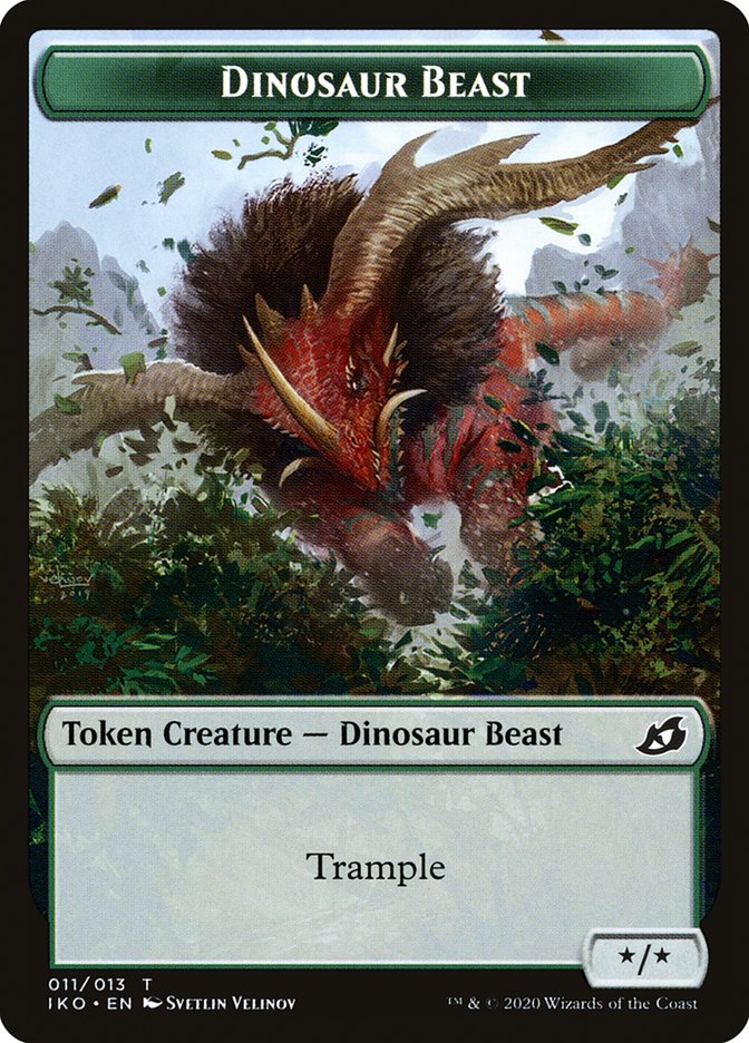 Dinosaur Beast Token [Ikoria: Lair of Behemoths Tokens] | Yard's Games Ltd