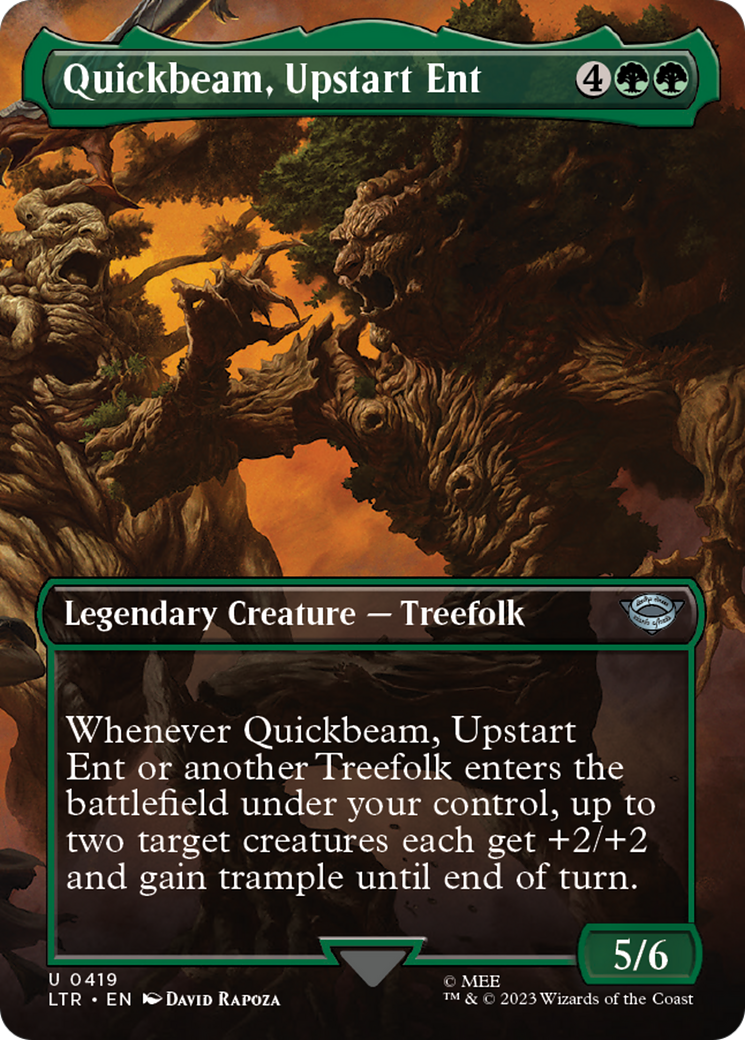 Quickbeam, Upstart Ent (Borderless Alternate Art) [The Lord of the Rings: Tales of Middle-Earth] | Yard's Games Ltd