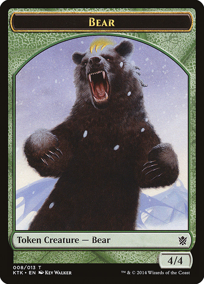 Bear Token [Khans of Tarkir Tokens] | Yard's Games Ltd
