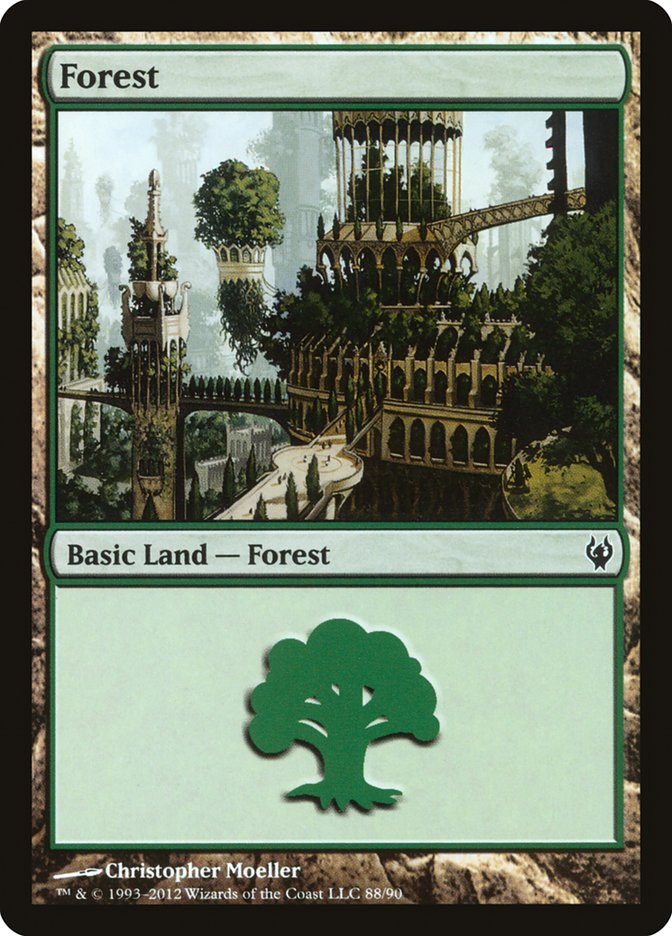 Forest (88) [Duel Decks: Izzet vs. Golgari] | Yard's Games Ltd