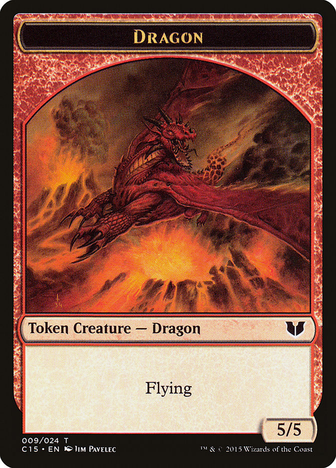 Dragon // Dragon Double-Sided Token [Commander 2015 Tokens] | Yard's Games Ltd