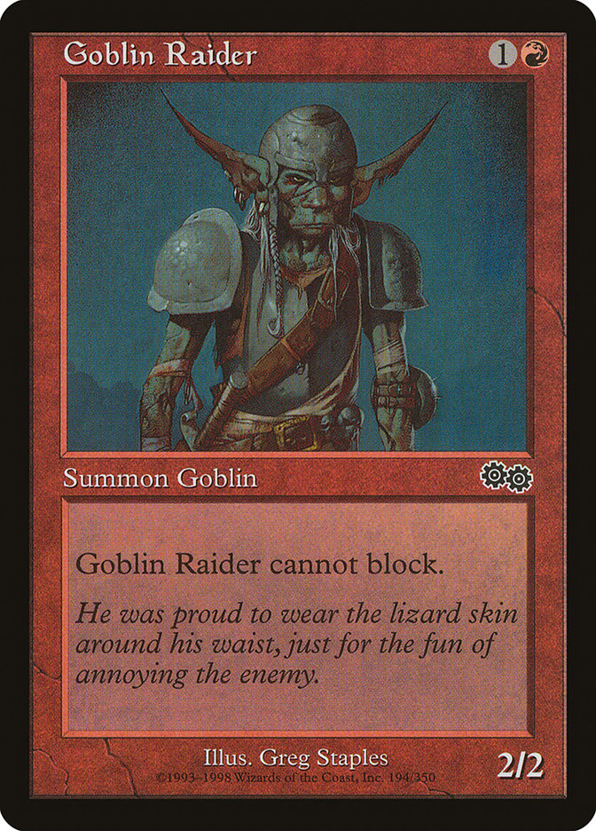 Goblin Raider [Urza's Saga] | Yard's Games Ltd