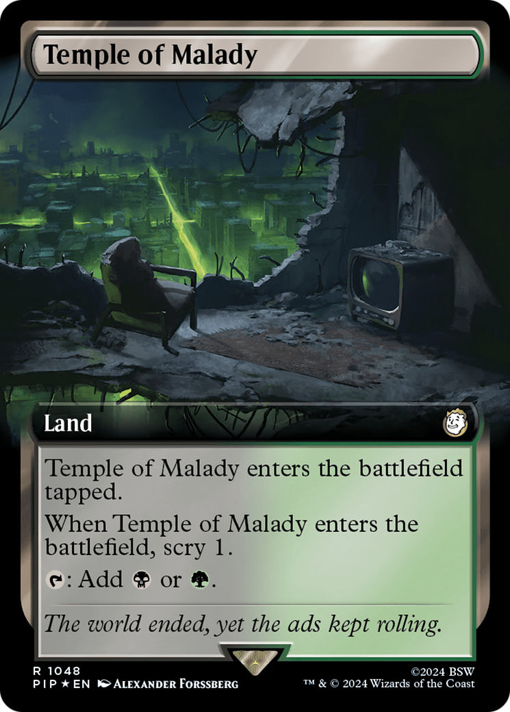 Temple of Malady (Extended Art) (Surge Foil) [Fallout] | Yard's Games Ltd