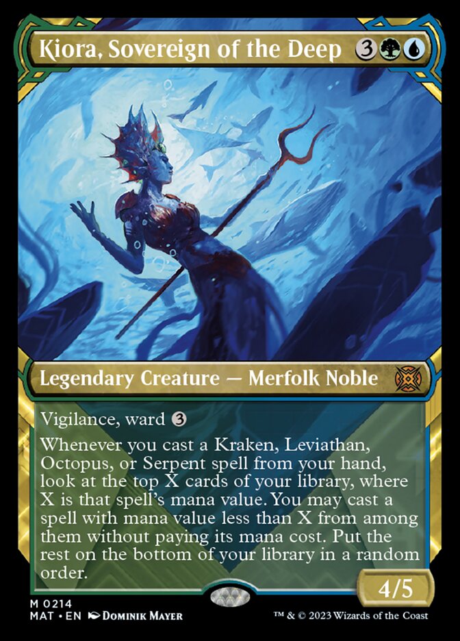 Kiora, Sovereign of the Deep (Showcase Halo Foil) [March of the Machine: The Aftermath] | Yard's Games Ltd