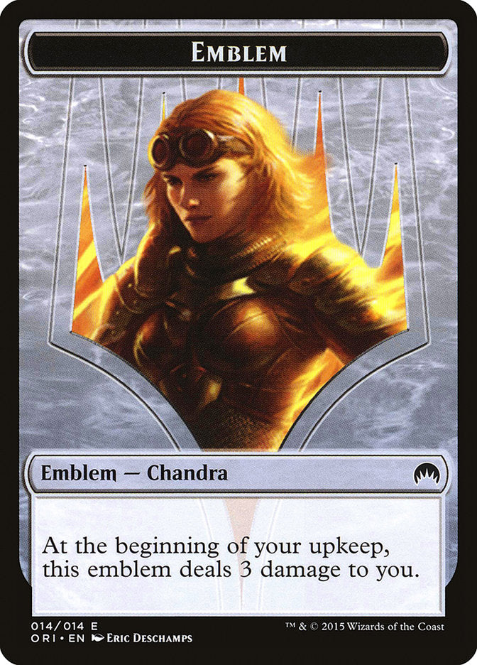 Chandra, Roaring Flame Emblem [Magic Origins Tokens] | Yard's Games Ltd
