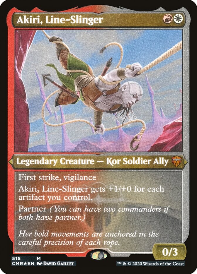 Akiri, Line-Slinger (Etched) [Commander Legends] | Yard's Games Ltd