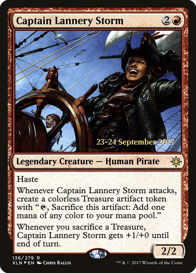 Captain Lannery Storm [Ixalan Prerelease Promos] | Yard's Games Ltd