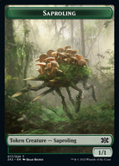Saproling // Phyrexian Golem Double-Sided Token [Double Masters 2022 Tokens] | Yard's Games Ltd