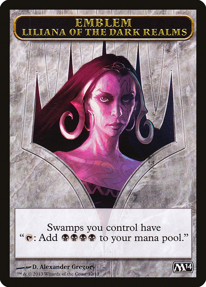 Liliana of the Dark Realms Emblem [Magic 2014 Tokens] | Yard's Games Ltd