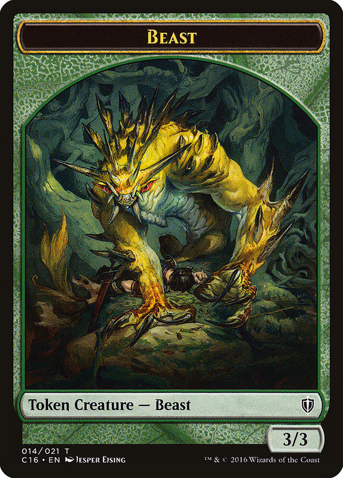Beast // Ogre Double-Sided Token [Commander 2016 Tokens] | Yard's Games Ltd