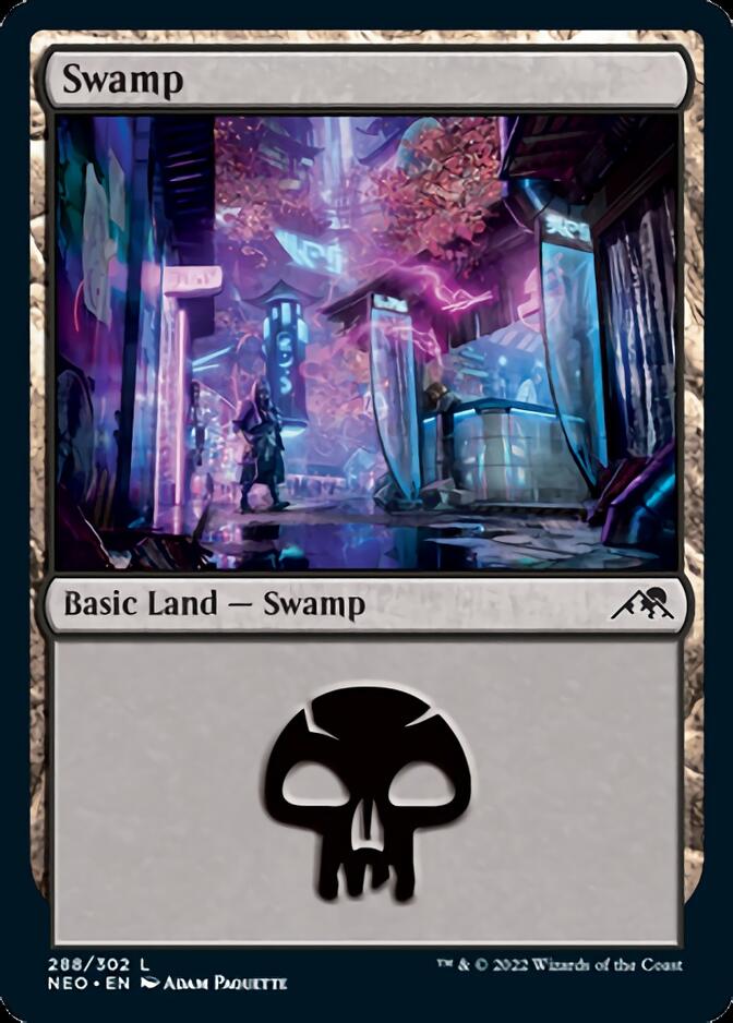 Swamp (288) [Kamigawa: Neon Dynasty] | Yard's Games Ltd