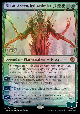 Nissa, Ascended Animist [Phyrexia: All Will Be One Prerelease Promos] | Yard's Games Ltd
