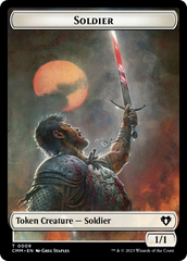 Copy (54) // Human Soldier Double-Sided Token [Commander Masters Tokens] | Yard's Games Ltd