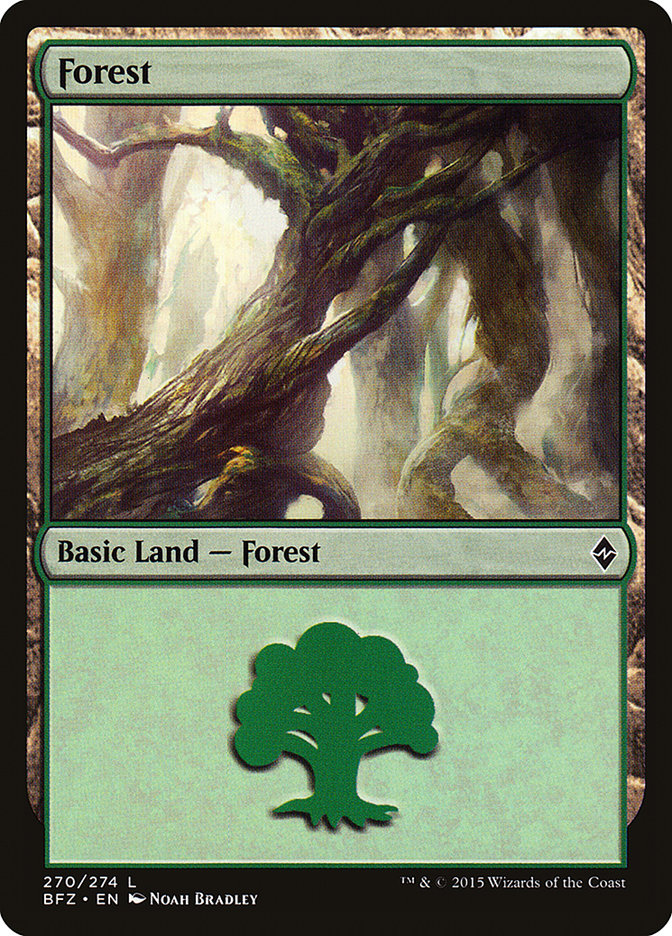 Forest (270) [Battle for Zendikar] | Yard's Games Ltd