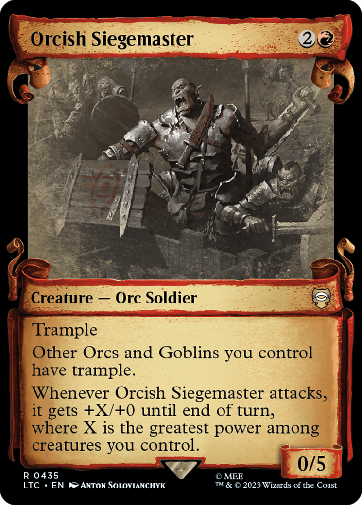 Orcish Siegemaster [The Lord of the Rings: Tales of Middle-Earth Commander Showcase Scrolls] | Yard's Games Ltd