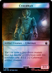 Alien Rhino // Cyberman Double-Sided Token (Surge Foil) [Doctor Who Tokens] | Yard's Games Ltd