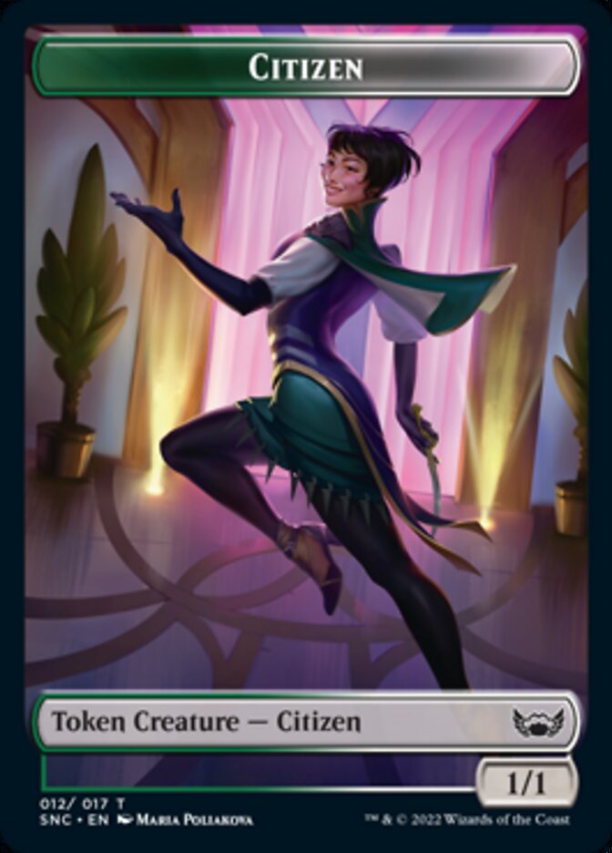 Plant // Citizen Double-Sided Token [Streets of New Capenna Commander Tokens] | Yard's Games Ltd