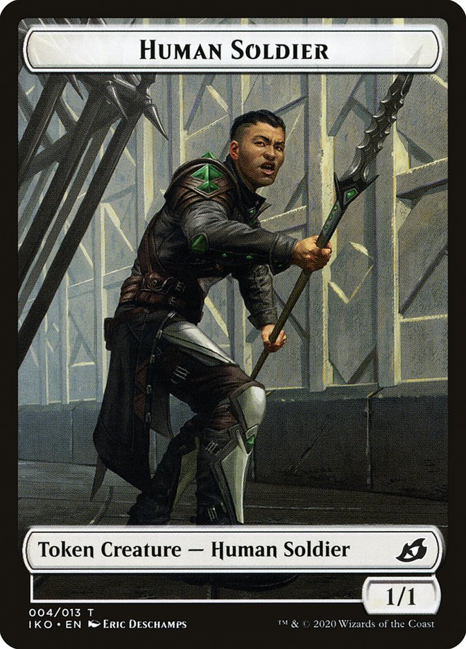 Beast // Human Soldier (004) Double-Sided Token [Ikoria: Lair of Behemoths Tokens] | Yard's Games Ltd