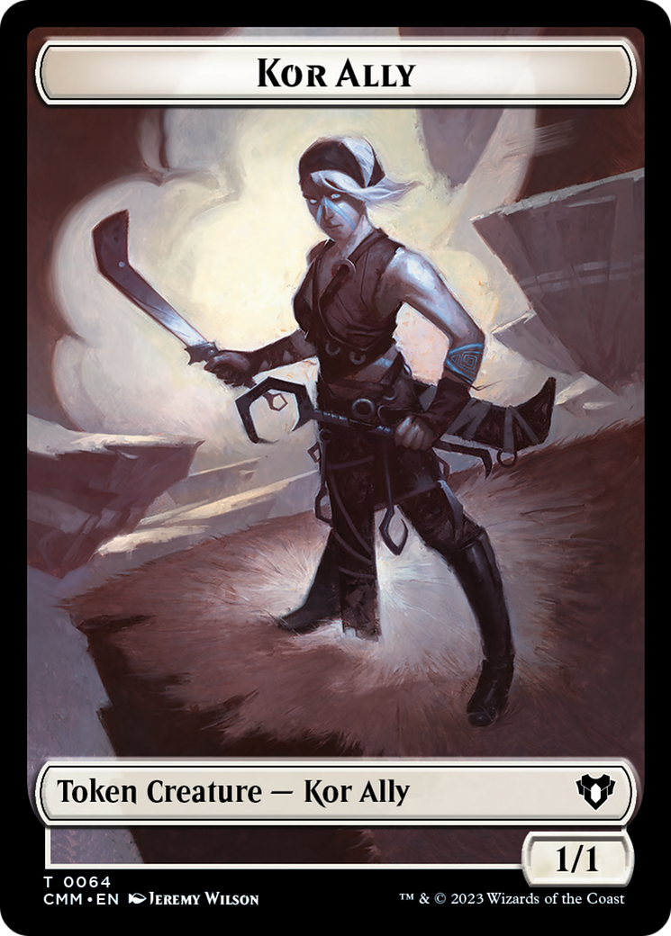 Wall // Kor Ally Double-Sided Token [Commander Masters Tokens] | Yard's Games Ltd