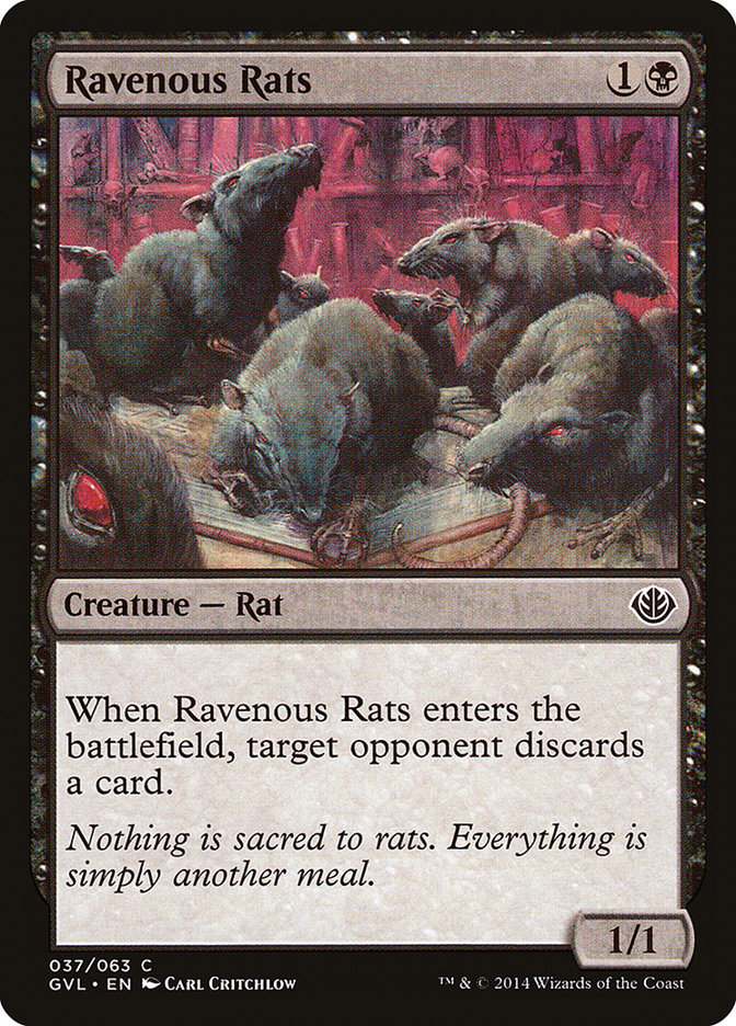 Ravenous Rats (Garruk vs. Liliana) [Duel Decks Anthology] | Yard's Games Ltd