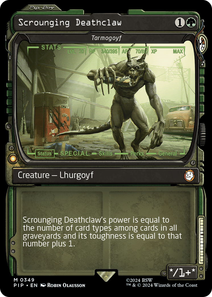 Scrounging Deathclaw - Tarmogoyf (Showcase) [Fallout] | Yard's Games Ltd