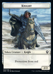 Zombie Knight // Knight Double-Sided Token [Dominaria United Commander Tokens] | Yard's Games Ltd