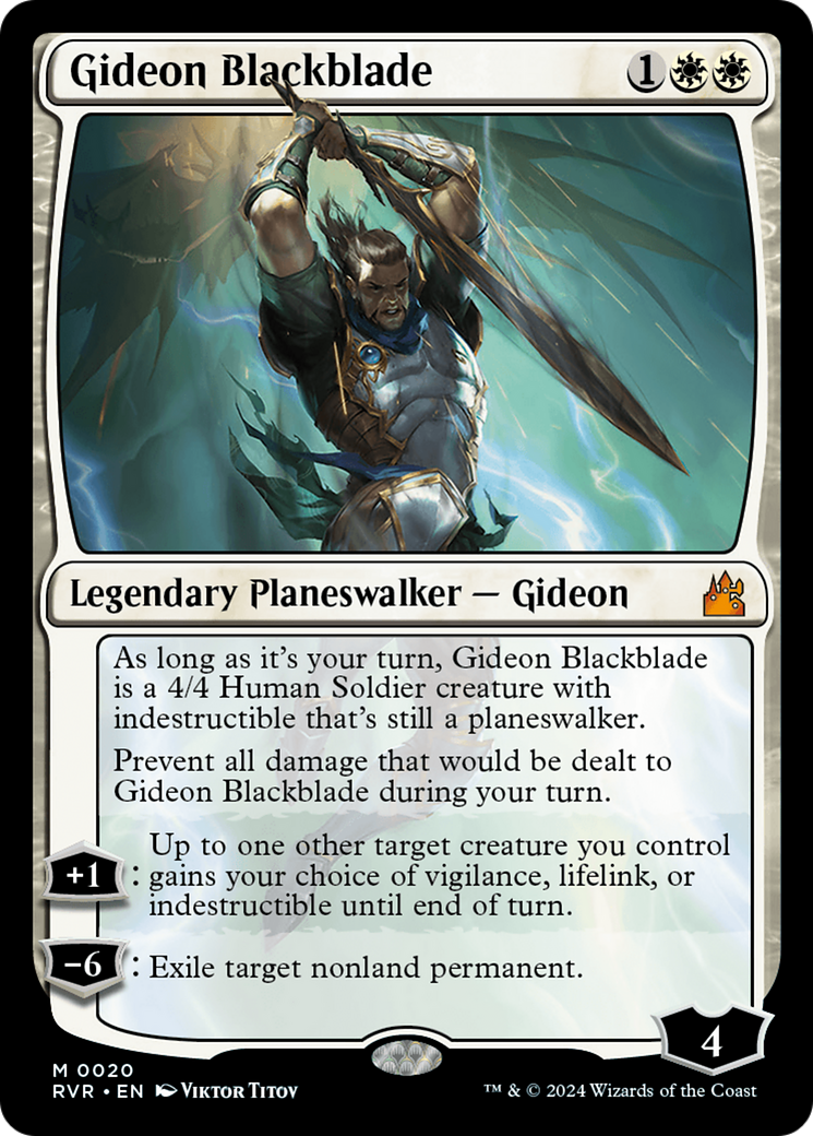 Gideon Blackblade [Ravnica Remastered] | Yard's Games Ltd